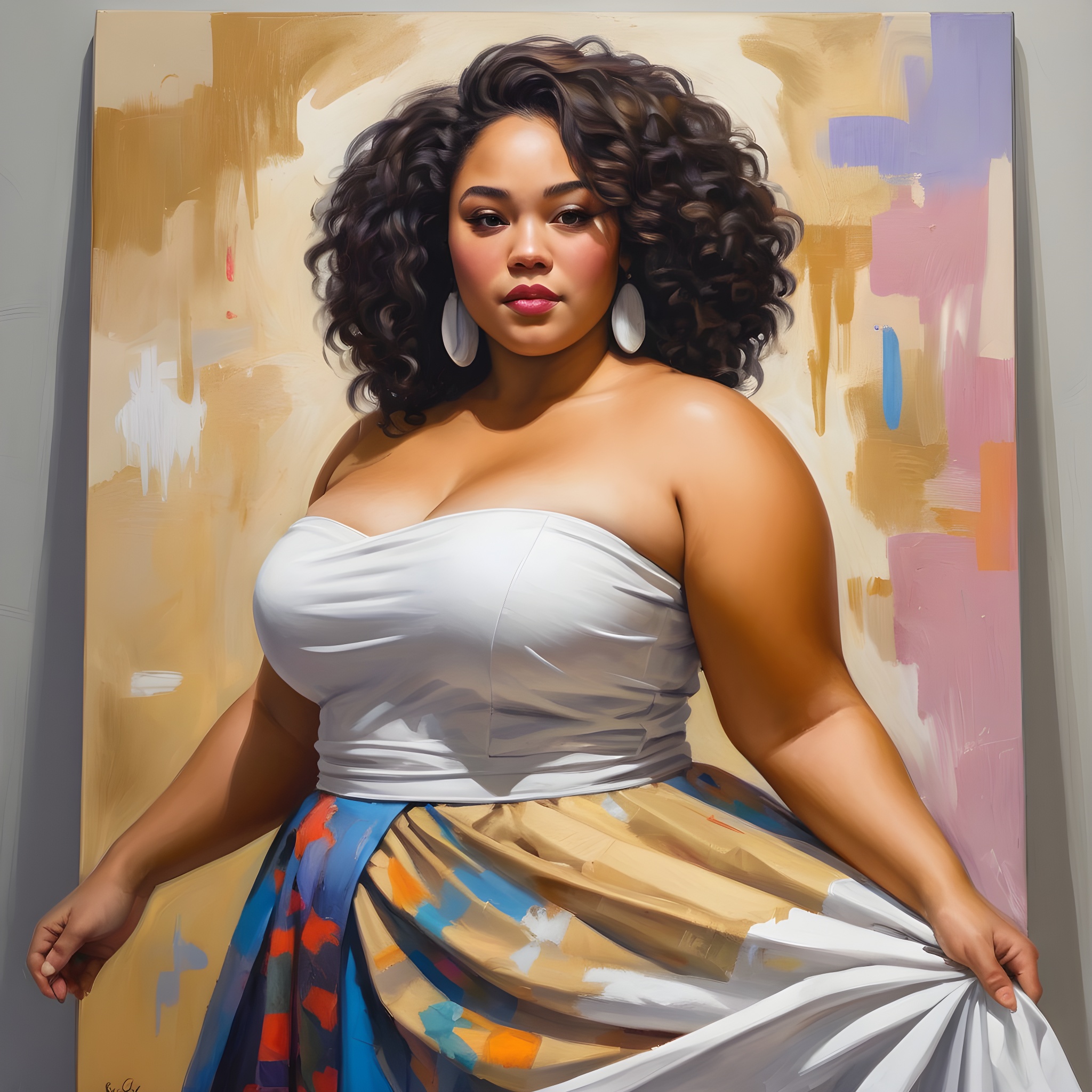 mixed race plus size woman dressed (1)